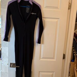 Neo sport  Women's Black and Purple full Swim wetsuit.